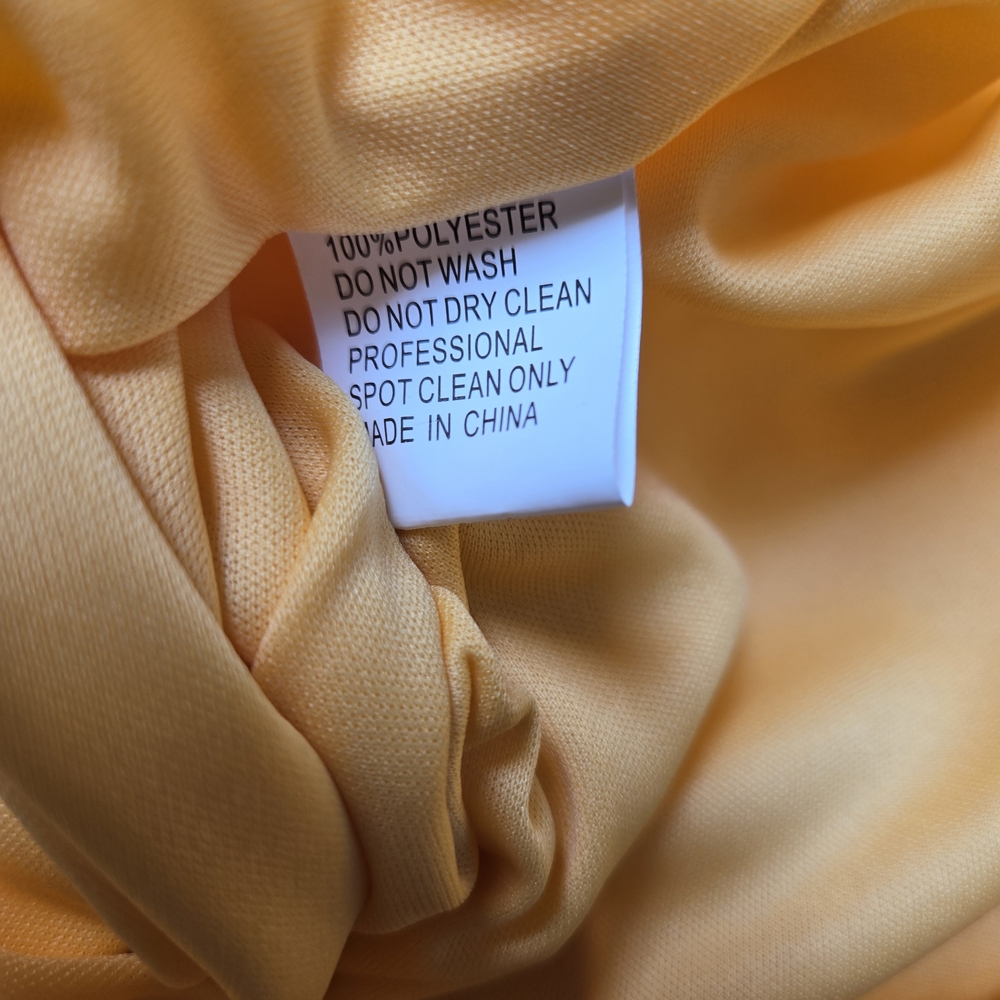 NWT Ieena for Mac Duggal 55693 Marigold Empire Waist Bishop Sleeve Dress, Size 2 - Picture 10 of 11